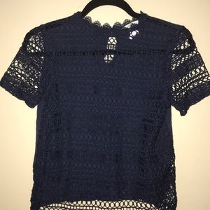 Cute Dark Blue H&M Top